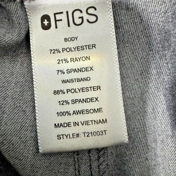 Figs Women's Graphite Gray Livingston Basic Scrub Pants Size Medium Tall - Picture 10 of 16